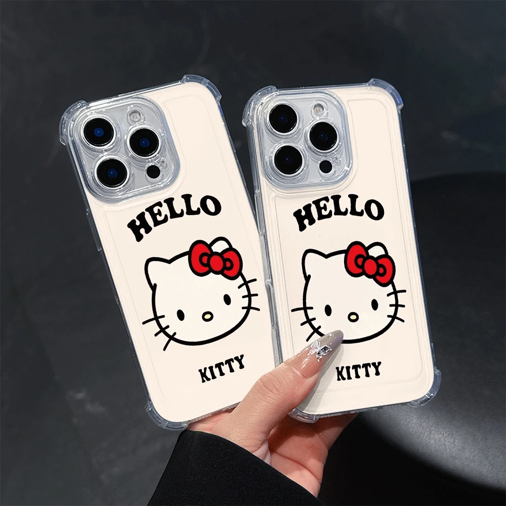 

Чехлы для телефонов Hellokitty для IPhone 14 Pro IPhone 16/15/14/13/12/11/x/xs/xs Max, женские чехлы для мобильных телефонов Hello Kitty Cat Anime
