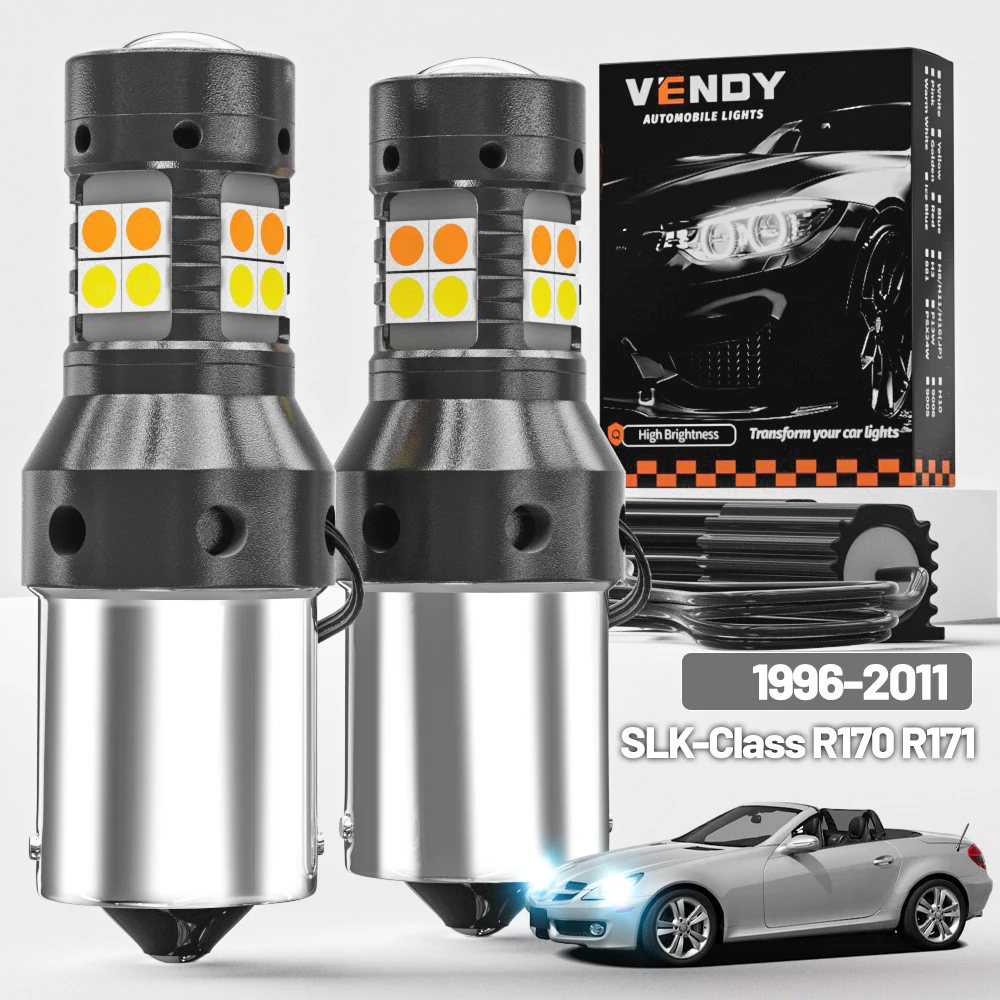 2pcs For Mercedes SLK-Class R170 R171 Dual Mode LED Turn Signal+Daytime Running Light DRL 1996-2011 2003 2005 Canbus Accessories