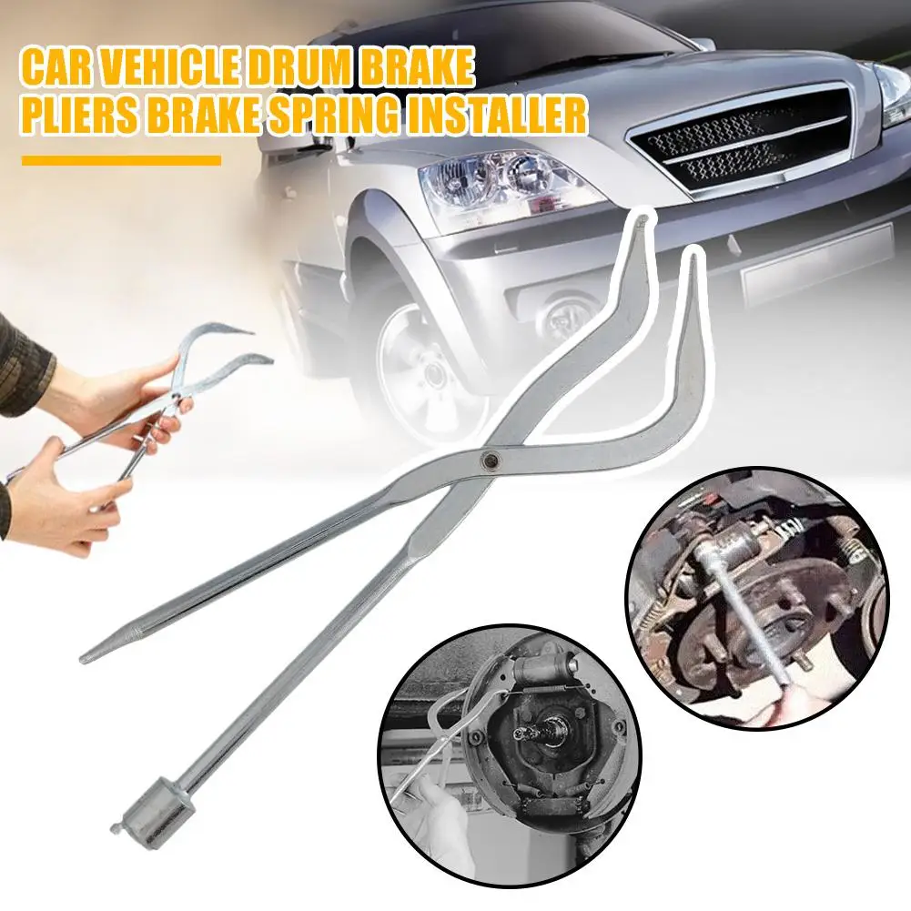 1PCS Car Brake Spring Plier Vehicle Drum Brake Line Remover Spring Plier Hand Repair Tool 31cm Shoe Return I4A9