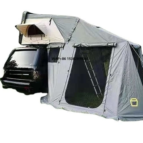 

Waterproof Oxford Rooftop Tent with Annex and Awning Hard Shell Aluminium Triangle Roof Top Tents
