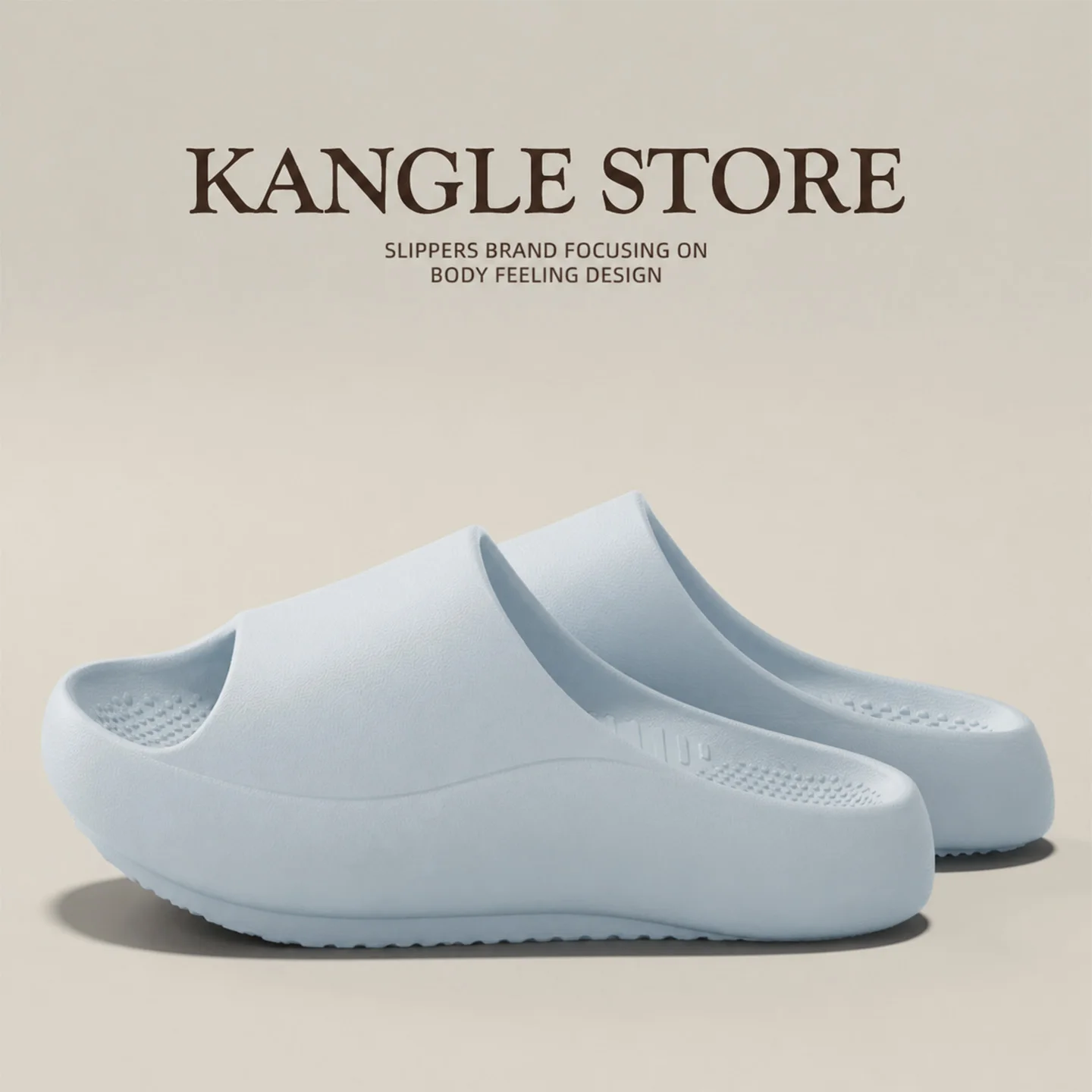 Unisex Dicke Plateau-Sandalen für Damen und Herren, Indoor-Outdoor-Hausschuhe, Weiche Sohle, Rutschfest, für Strand und Freizeit – Detail 6
