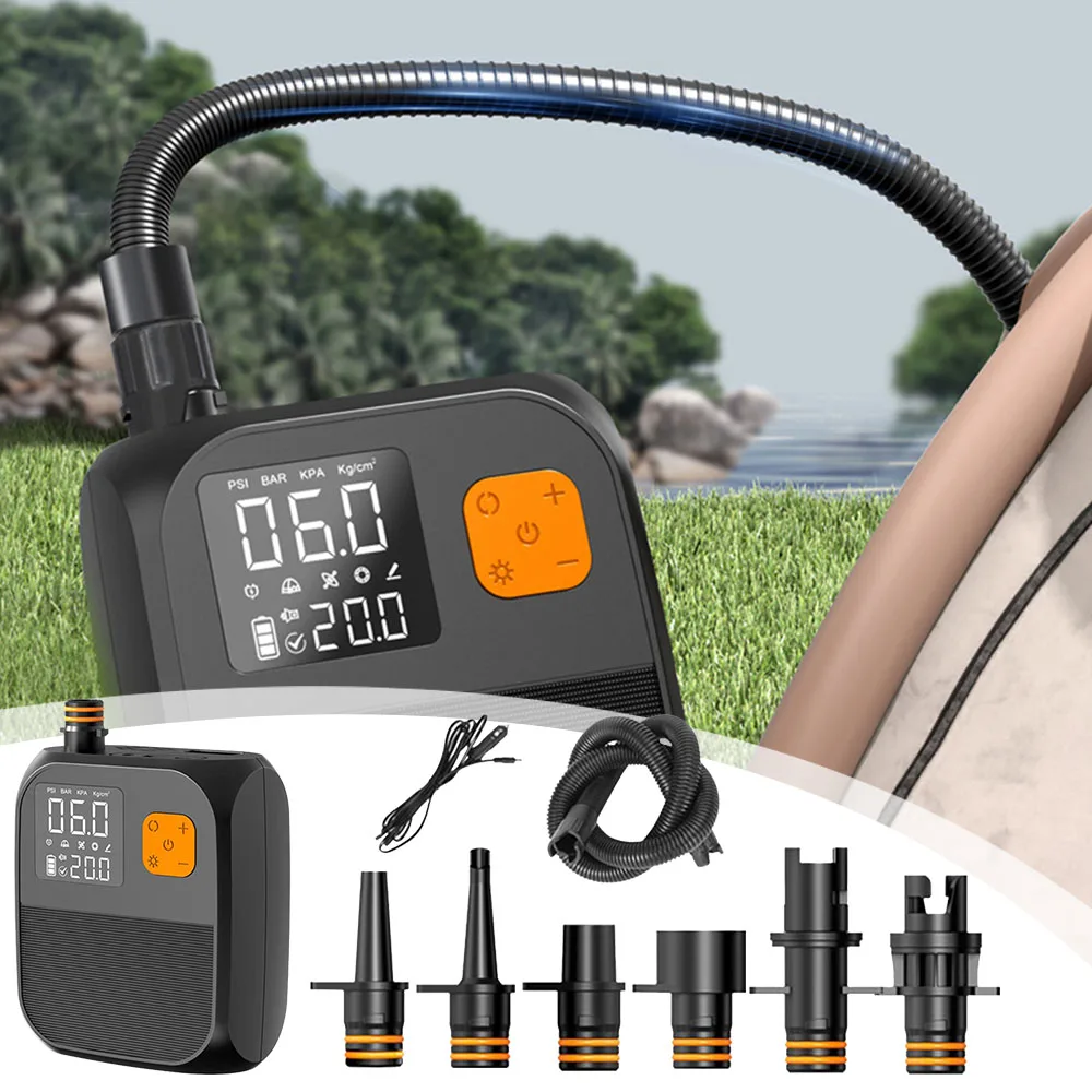

Electric Air Pump High Pressure 25PSI Stand Up Paddle SUP Pump Inflation Paddle Board Pump for Camp Tent Boat Kayak Accessories