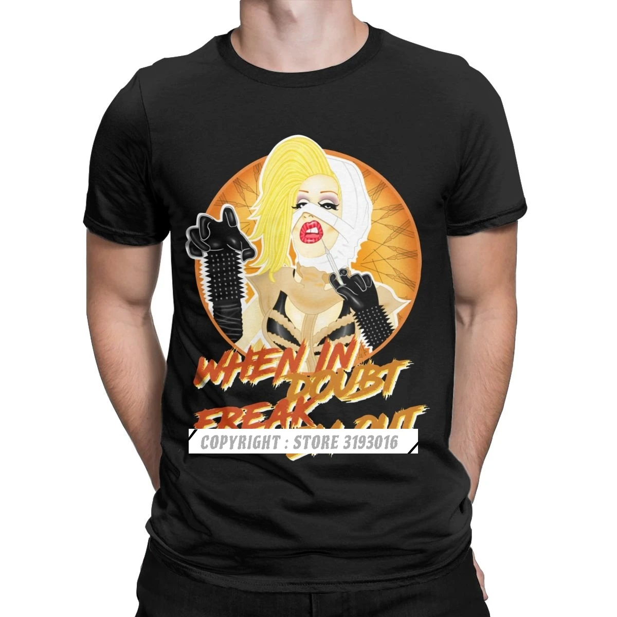 Novelty Freak Em Out T Shirts Men Fitness Premium Cotton T Shirts RuPaul's Drag Race Rupaul RPDR Popular Tees