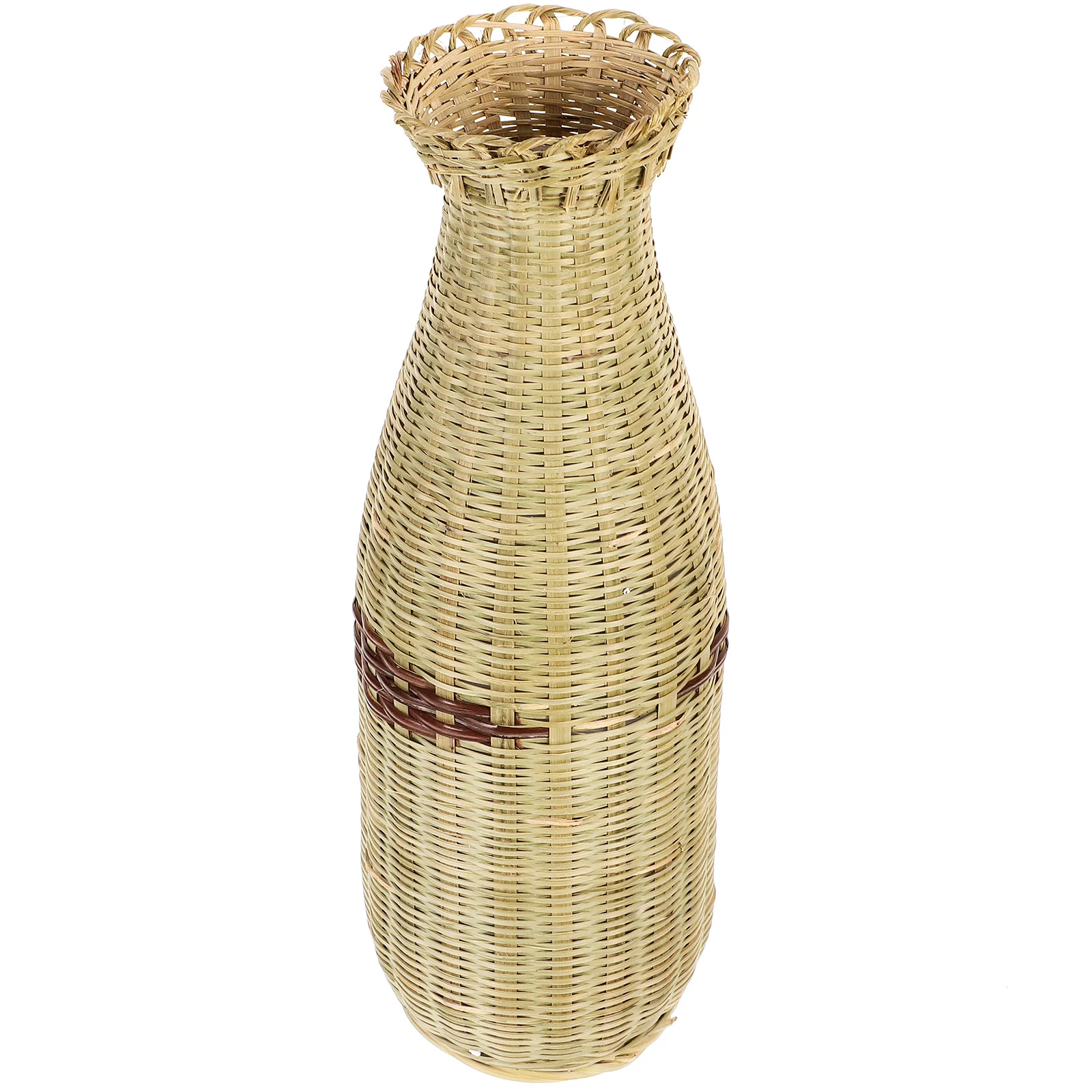

Bamboo Woven Style Flower Basket For Dried Flowers Decorative Floor Vase Home Room Decoration Plant Basket Rustic