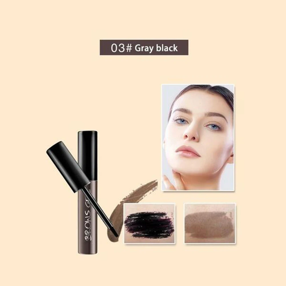 Gel para cejas plano, resistente al agua, paquete de cejas de larga duración, tinte exfoliante, Color transparente Natural, lápiz de maquillaje hidratante para el cabello a juego