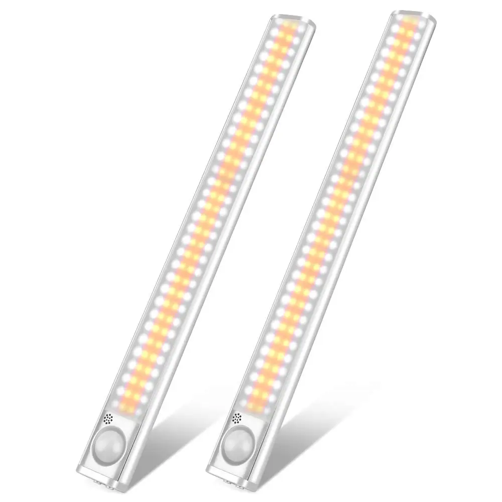 

160 Led Closet Lights Motion Sensor Under Cabinet Lights Indoor Lighting 3600Mah Battery Powered Light Bar Dimmable