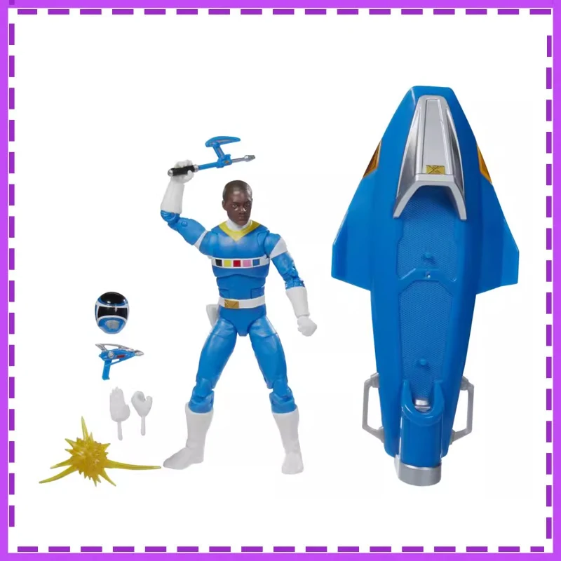 

Hasbro Anime Power Rangers Lightning Collection in Space Blue Ranger Christmas Gifts Genuine Action Figure Model Toys