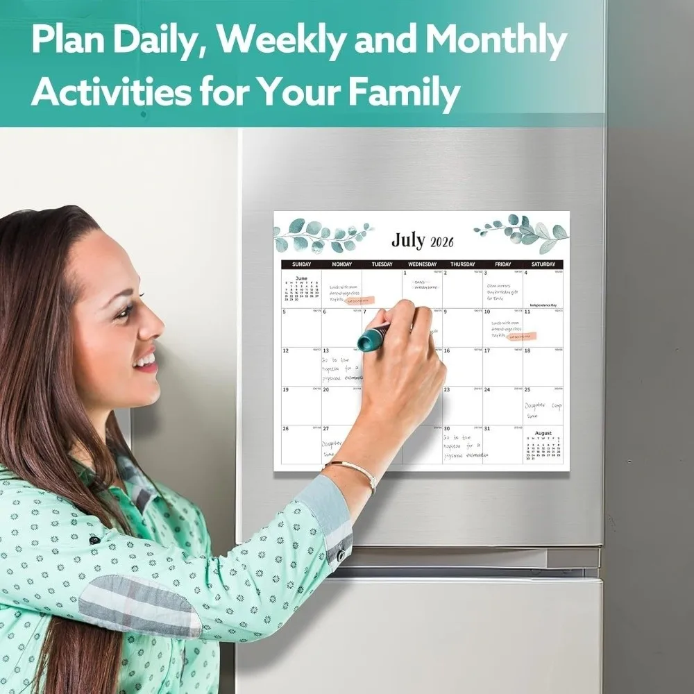 Large Format Magnetic Calendar Magnetic Design Monthly View Wall Planner Daily Planning Monthly View Calendar Kitchen Use