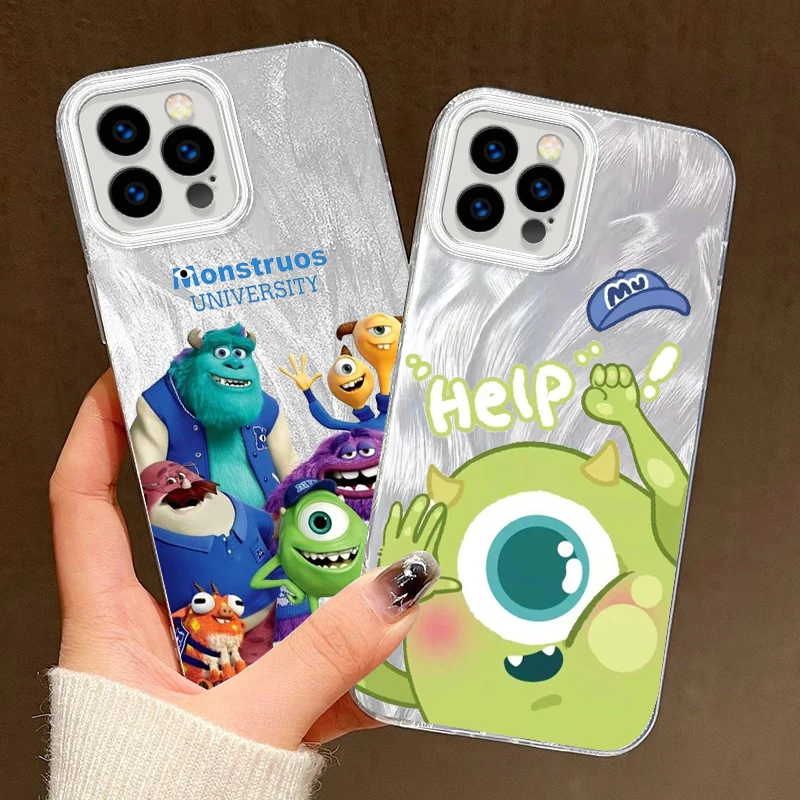 Coque de téléphone en TPU avec fil de plume, Disney Monsters University, iPhone 15 14 13 12 11 XS X Poly 8 7 Pro Max Plus