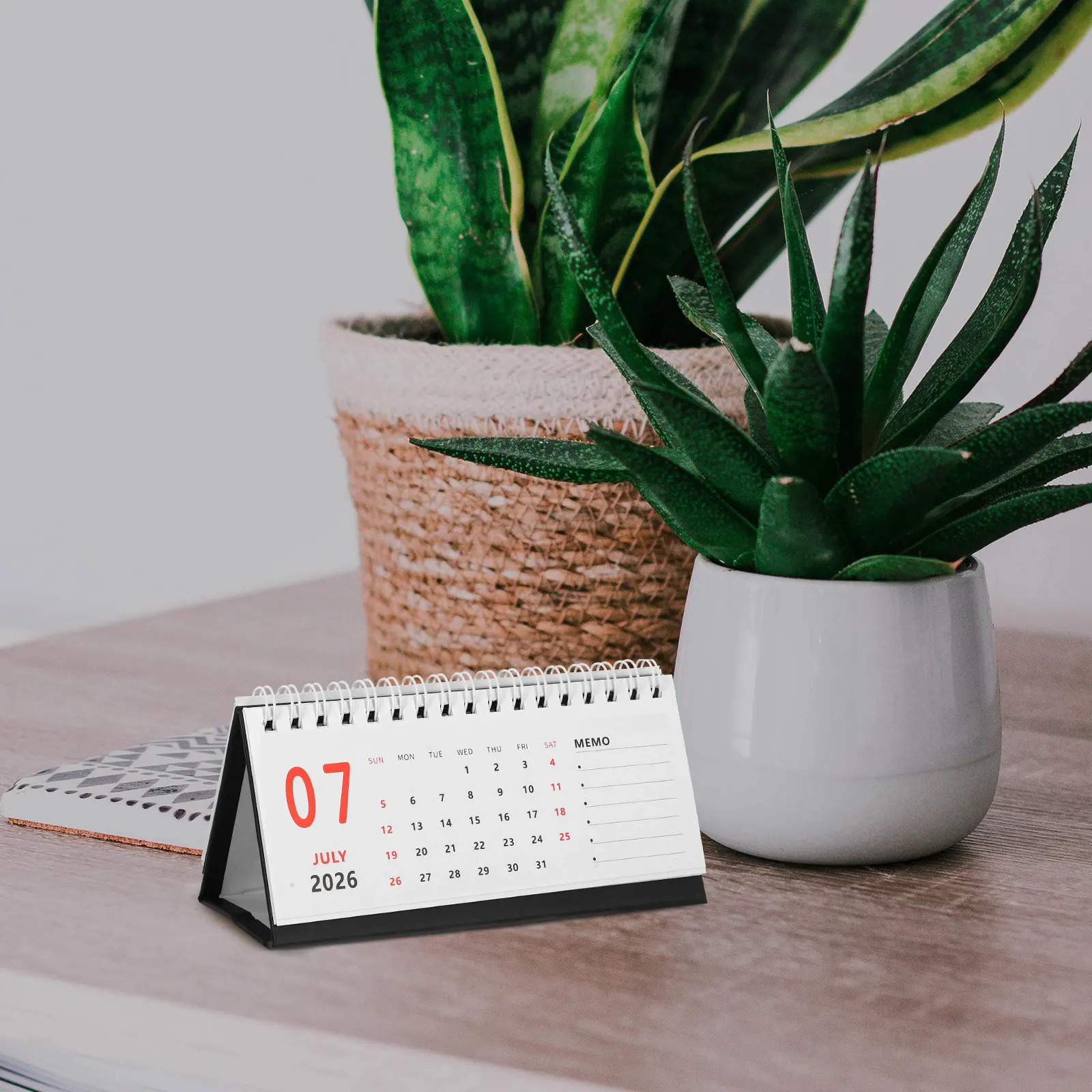 

Mini 2025-2026 Desktop Calendar Small Standing Flip Planner Modern Clean Design for Office Desk Home Decor Daily Task Management