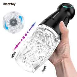 New Automatic Male Masturbator for Men 360 Rotation Vibrator Penis Massager Vagina Pussy Male Masturbation cup Sex Toys for Men