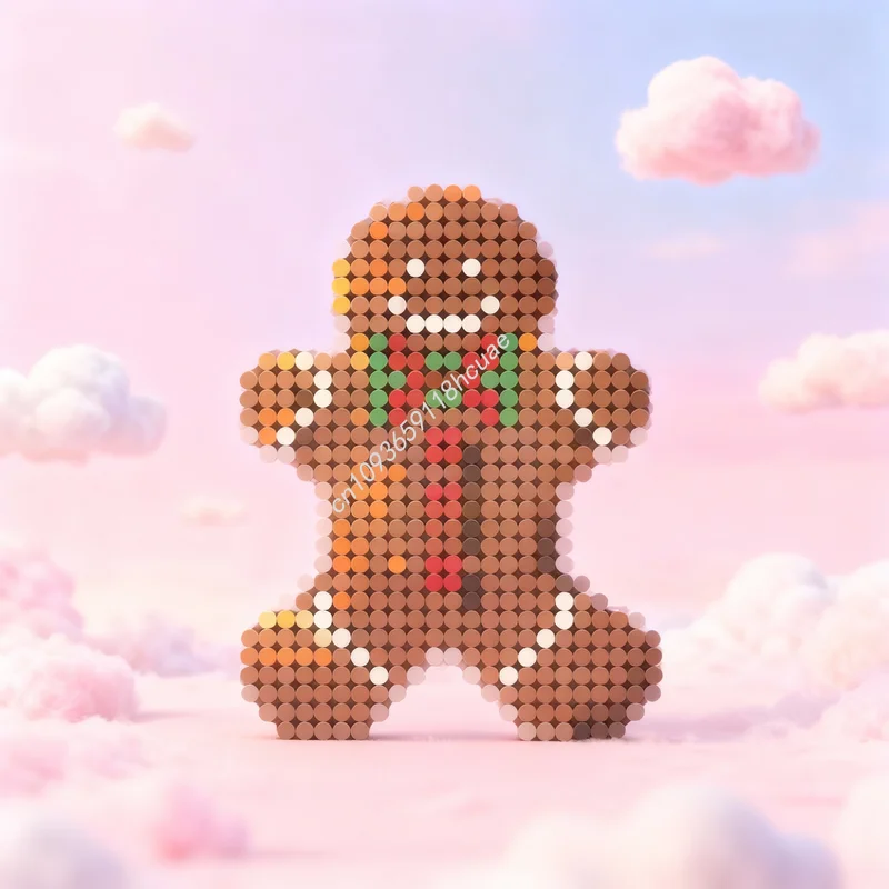 

1143pcs MOC DOTS Day Gingerbread Man Advent Calendar Model Building Blocks Construction Toy Christmas Gift Brick Birthday