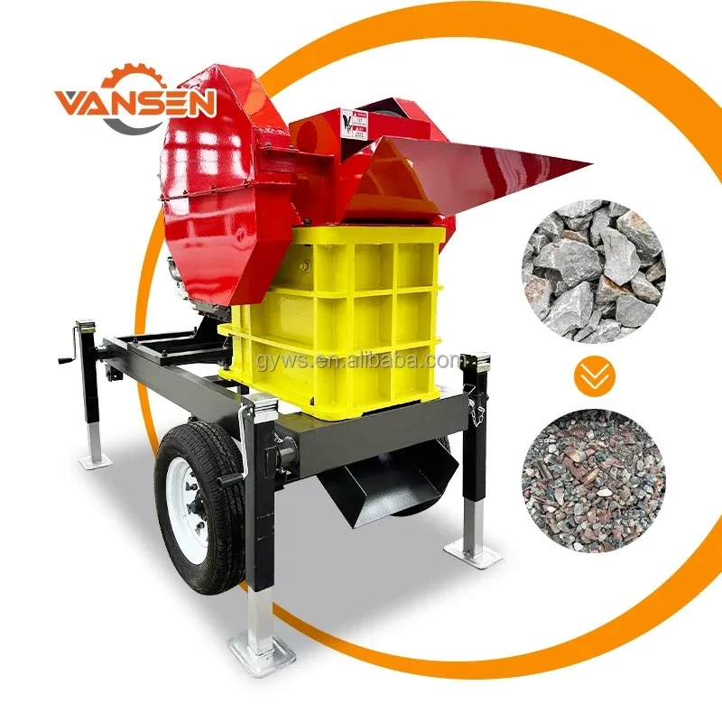 250x400 Jaw Crusher Machine 20 Tph Rock Small Jaw Crusher Stone Crusher Combo Trailer With  Engine