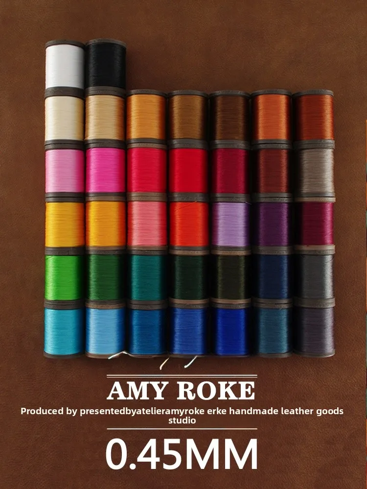 

Amy Roke Hand Sewn round Wax Tead 045mm Polyester Tead Leather DIY Hanrt 220 Meters Home Textile Accories