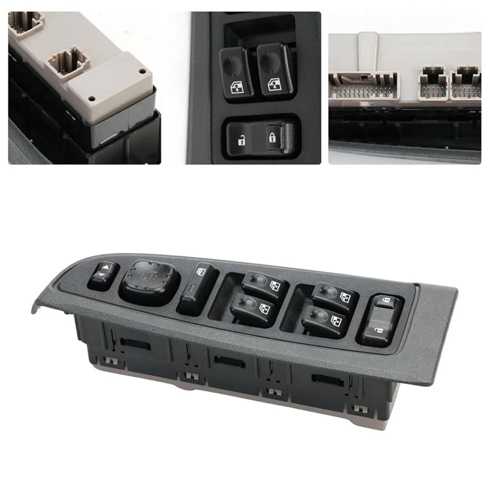 

Переключатель управления стеклоподъемником для двери водителя грузовика, простой в установке, с внутренней электрической схемой, функцией блокировки безопасности и усиленными компонентами.