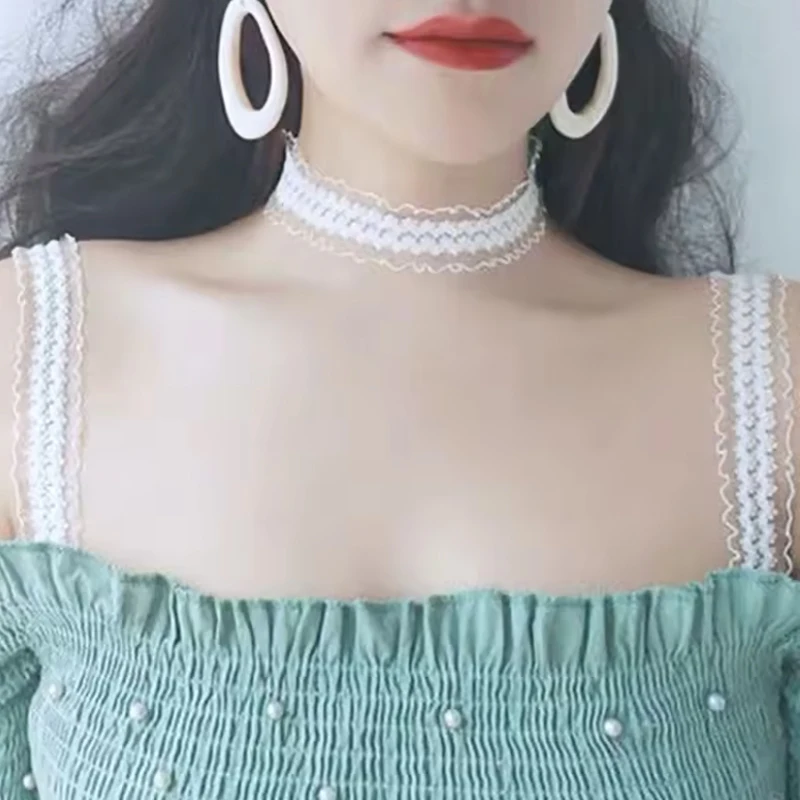 Adjustable Lace Underwear Shoulder Straps Women Elastic Stretch Bra Non-slip Mesh Hollowed Flower Shoulder Straps Accessories