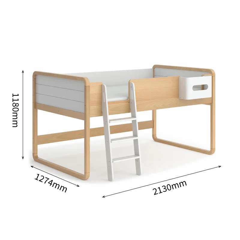 

Boori новейший дизайн, наборы мебели для спальни, роскошная детская деревянная детская кровать из массива дерева с байоном, длинная детская двуспальная кровать-чердак