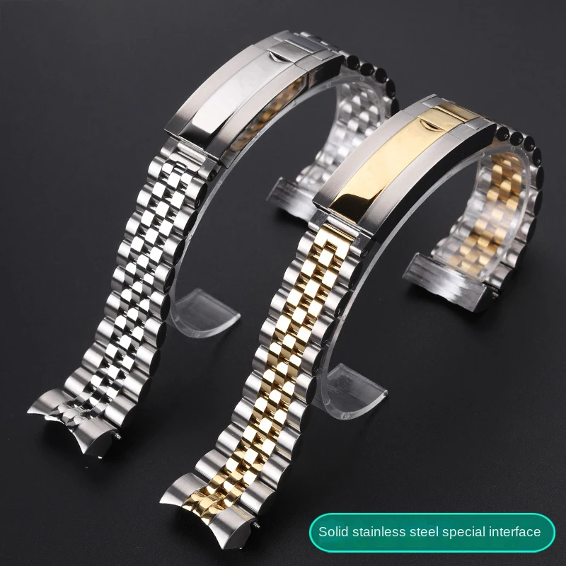 Stainless steel watch strap bracelet for Tudor Black Bay Little Red Shield M7941A M79543 curved end steel strap 22mm watch band