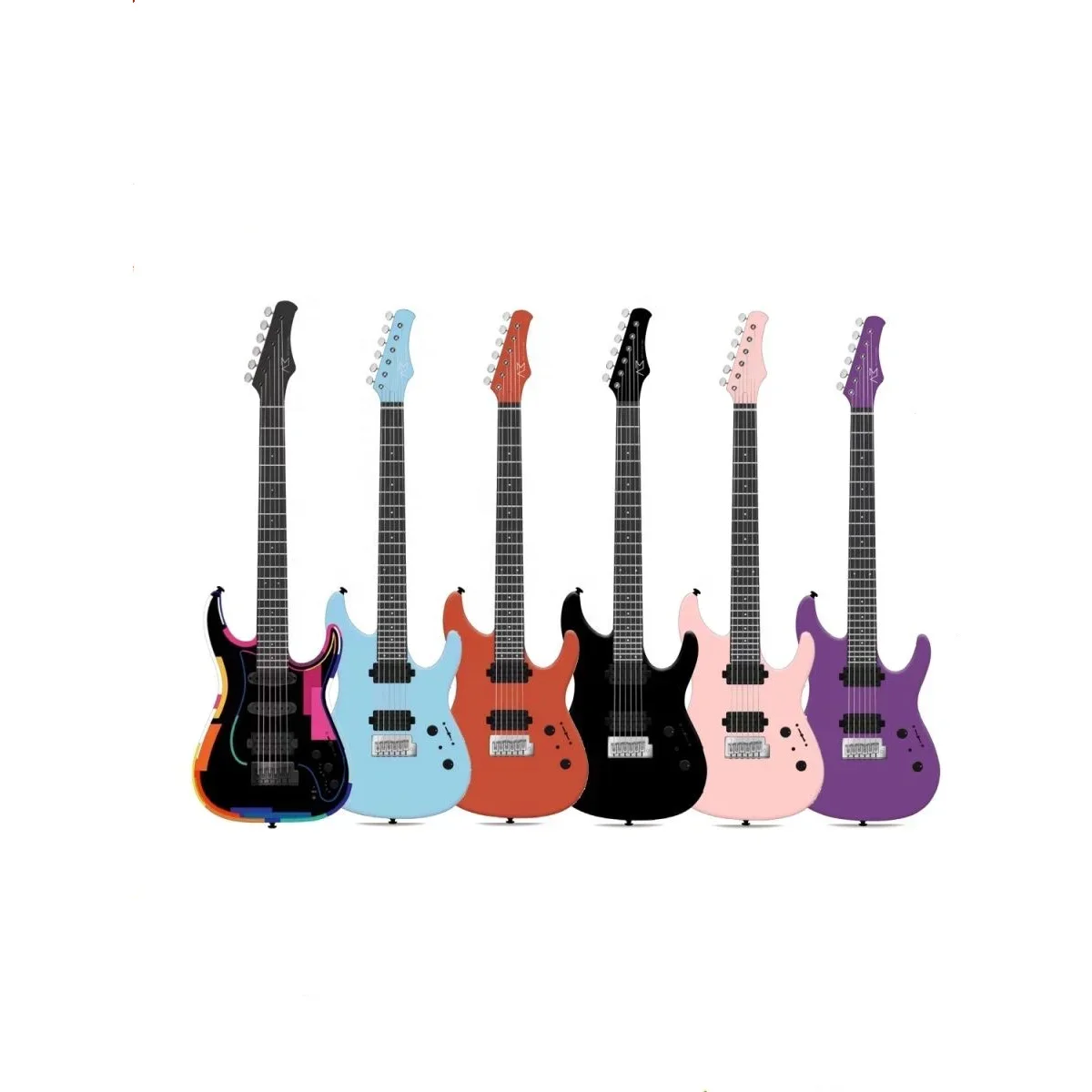 Mini Electric Guitar 37.5 Inch Sets for Poplar Body Canadian Hard Maple Neck Fingerboard Indian Rosewood