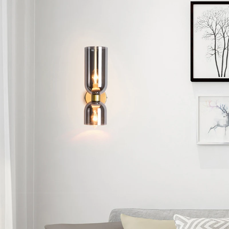 Nordic E14 LED wall lamp glass lampshade sconces lights indoor lighting home decor living room bedside bedroom kitchen decorate