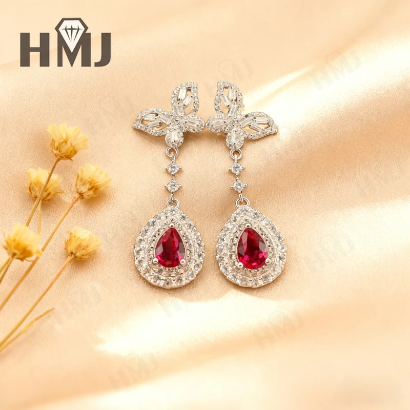 

Vintage Silver Flower&Drop-Shaped Multicolor Earrings Sparkling Dangle Jewelry for Women Great Gift for Christmas and Easter