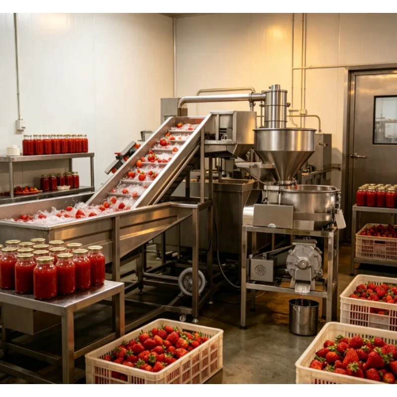 Small fully automatic red chili paste production line for plant-based tomato paste processing machines