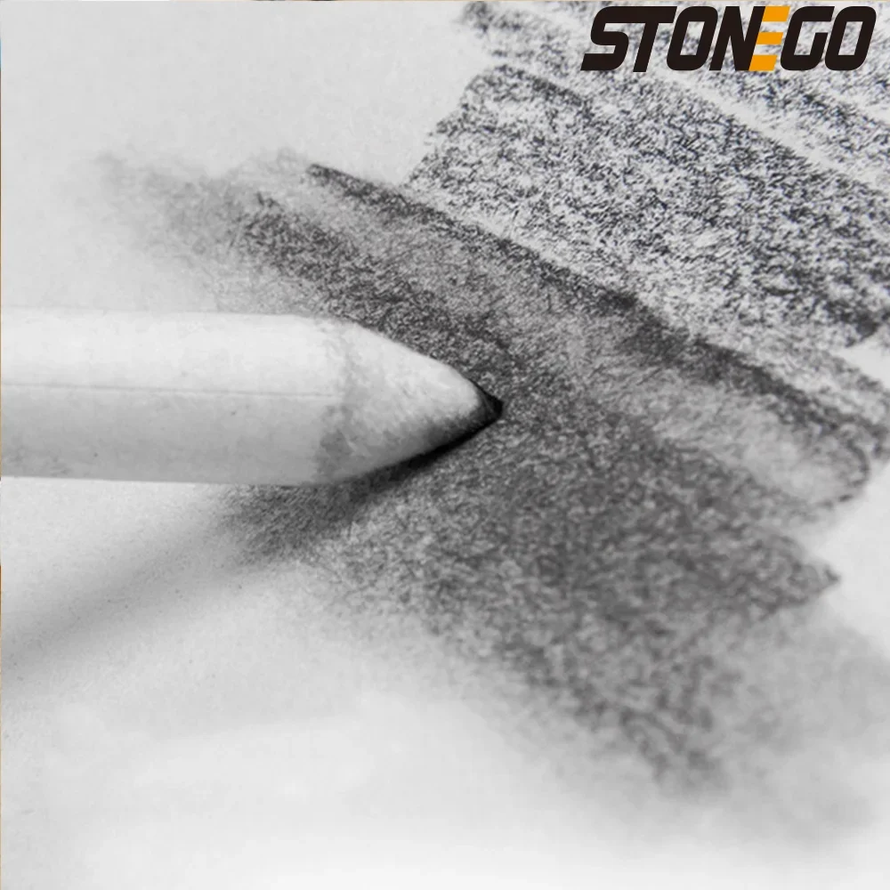 STONEGO 6PCS Sketch Drawing Pen Artistic White Pencil Tool for Shading and Shadows Office Art Supplies