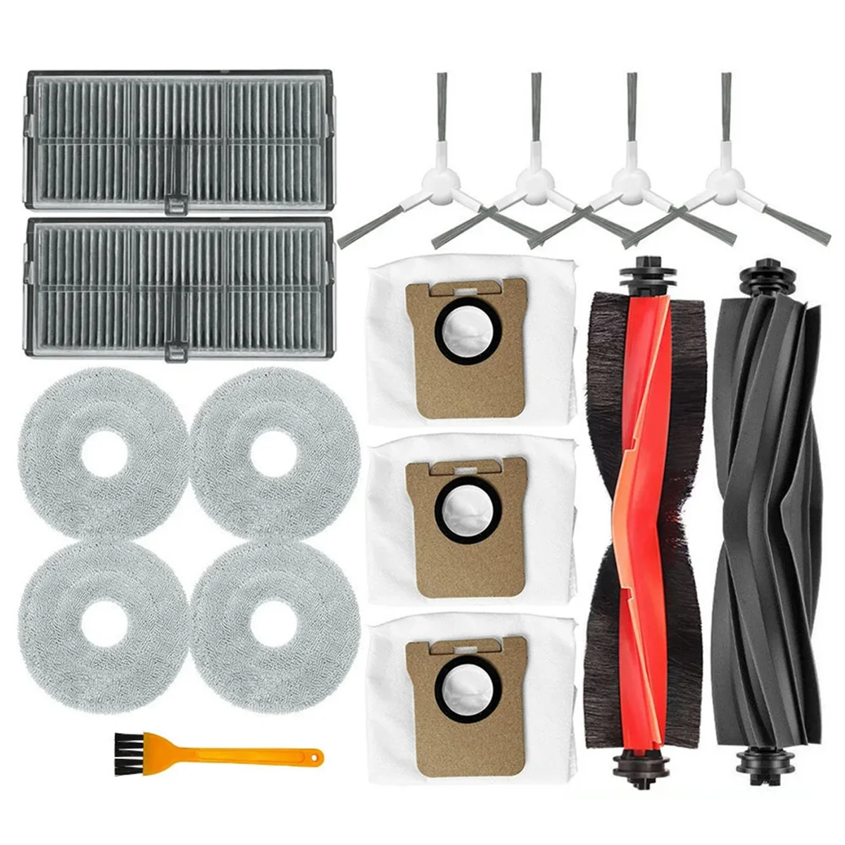 ABKR สําหรับ Mijia M30S D103CN หลักแปรงด้านข้าง HEPA FILTER Mop ผ้าถุงเก็บฝุ่นหุ่นยนต์เครื่องดูดฝุ่น