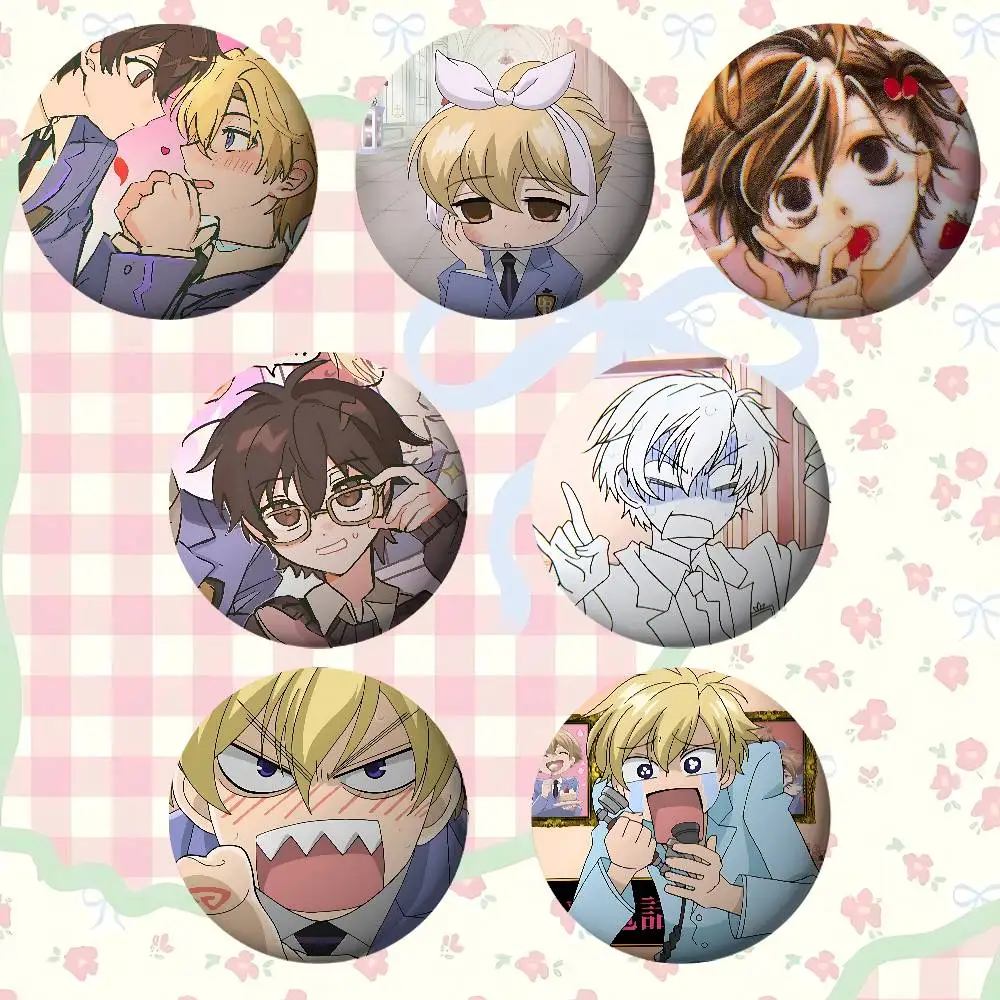 Amine Ourans High School Host Club Badges Tinplate Soft Button Pin Brooch Metal Badge Custom Jewelry Accessories Hat Bag Lapel