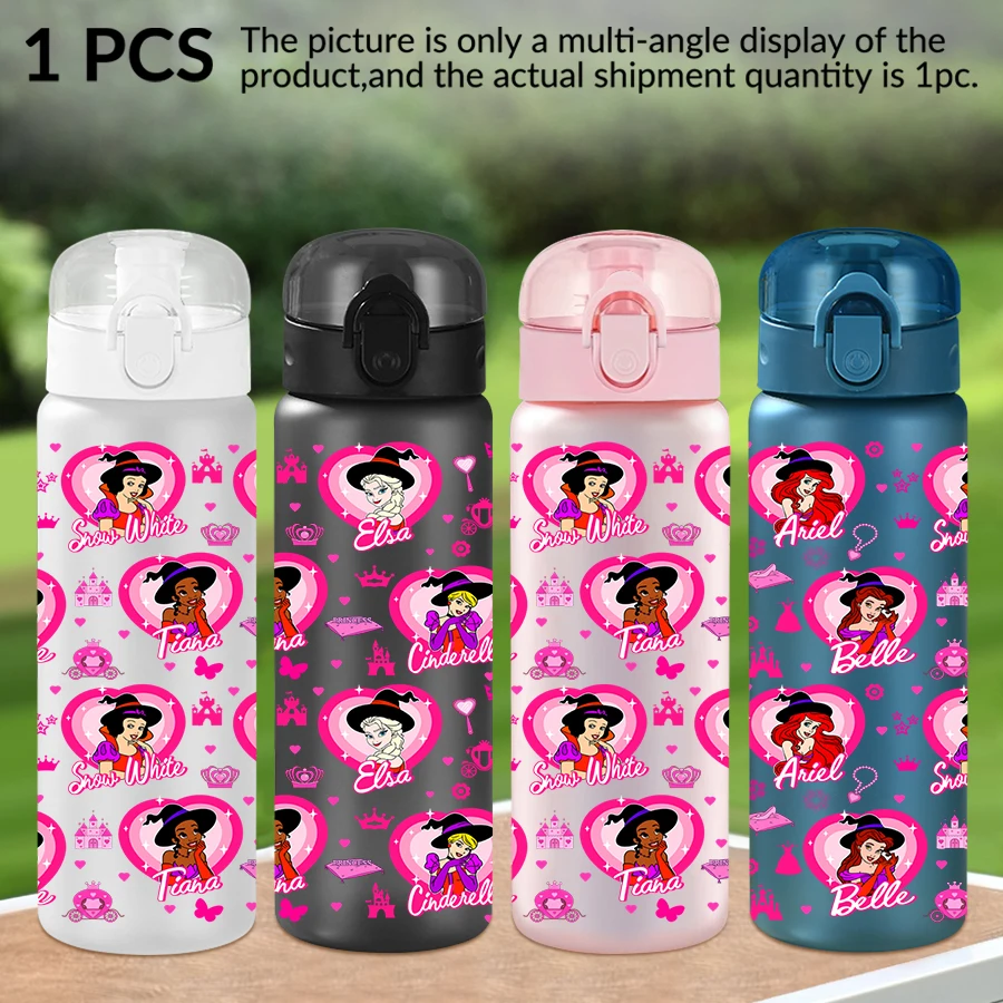 

1Pc Disney, Disney Princess, Crown Castle pattern 26oz plastic water bottle, outdoor sports water cup birthday/homecoming gift