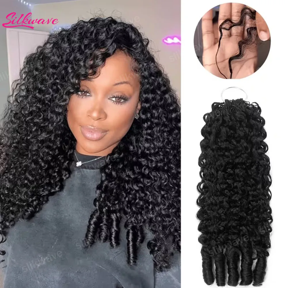 

Burmese Curly Human Hair Crochet 12A Burmese Curly Crochet Real Human Hair Extensions Reusable Invisible Pre-Separated Knotless