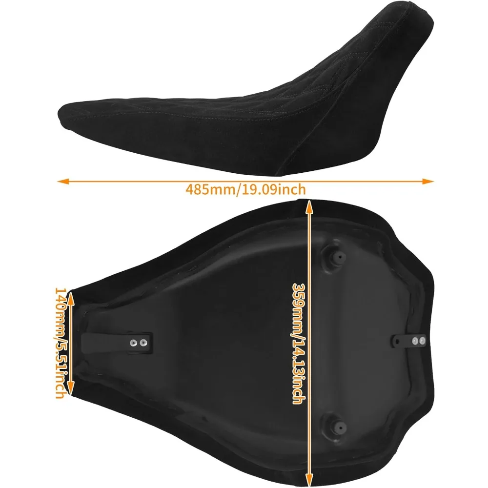 Motorrad Vorne Fahrer Leder/Wildleder Kissen Sozius Sitz Solo Sitz Fit Für Harley Softail Breakout 2013-2017 Rocker 2008-2017