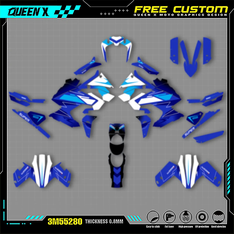 Queen X MOTOR For KTM ADV 1290 R S 2023 2022 2021 Full Set Motorcycle Graphics Decals Stickers Kits 007