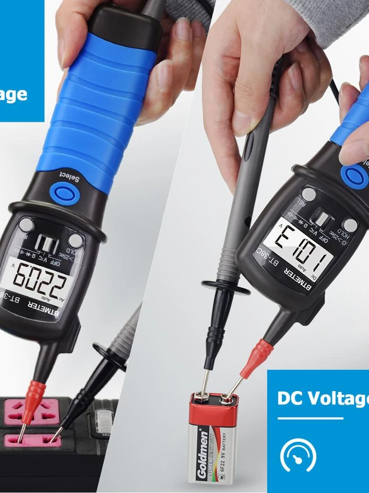 BTMETER BT-38C AC DC 600V wysoki Tester napięcia, miernik rezystancji 60M omów, z testem dioda pojemnościowa — zdjęcie 2