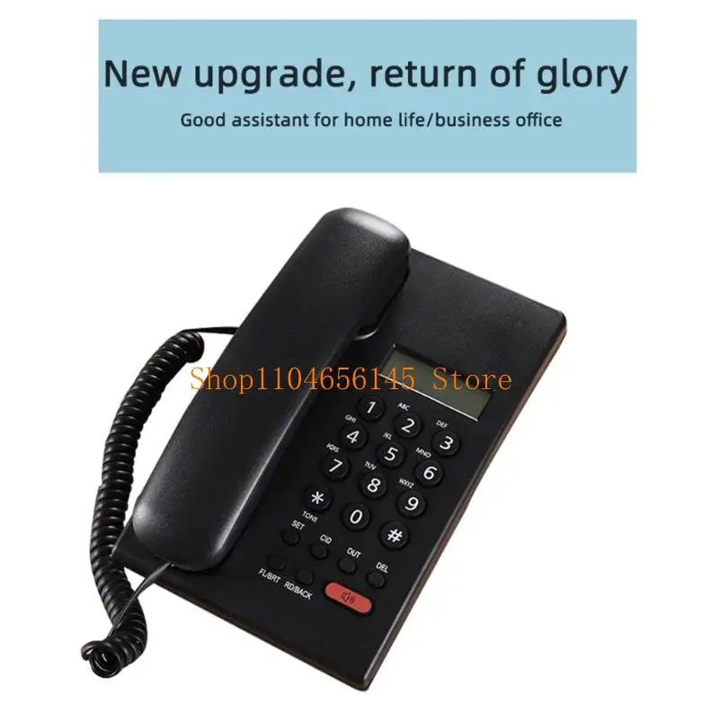 

652F Corded Landline Phone Big Button Household Hotel Business Desktop Landline Telephone for Office Home Hotel Guest Room