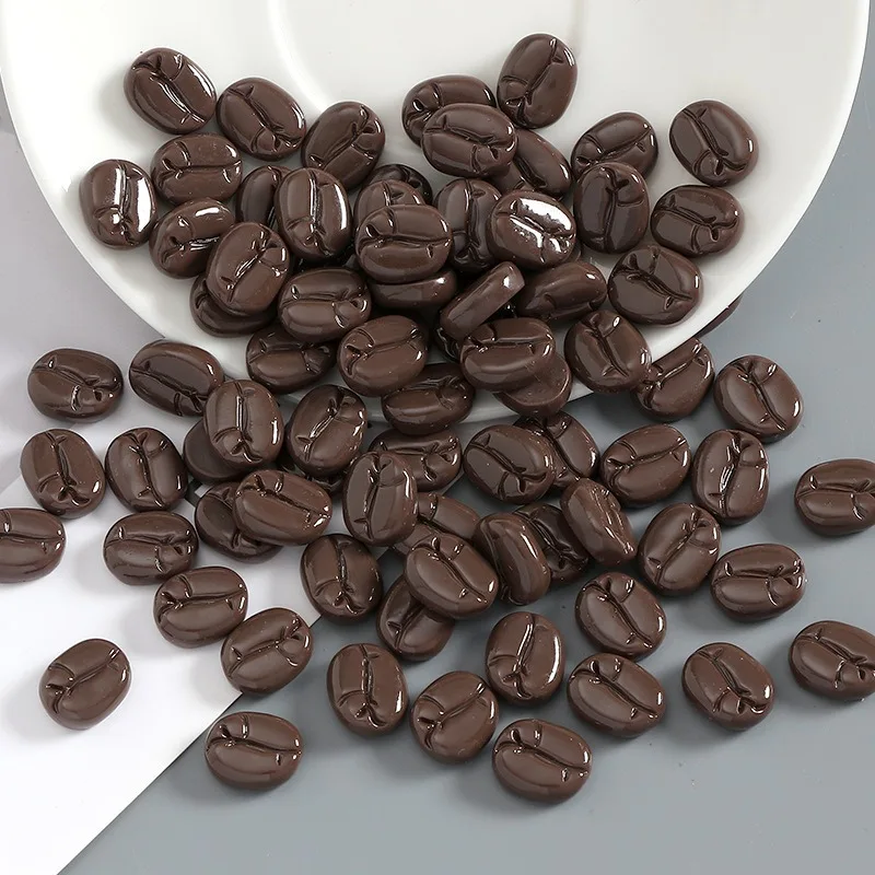 10 قطعة محاكاة مصغرة حبوب البن الراتنج كابوشون مسطح الغذاء الاصطناعي Crafts بها بنفسك الحرف سكرابوكينغ الهاتف اكسسوارات الديكور