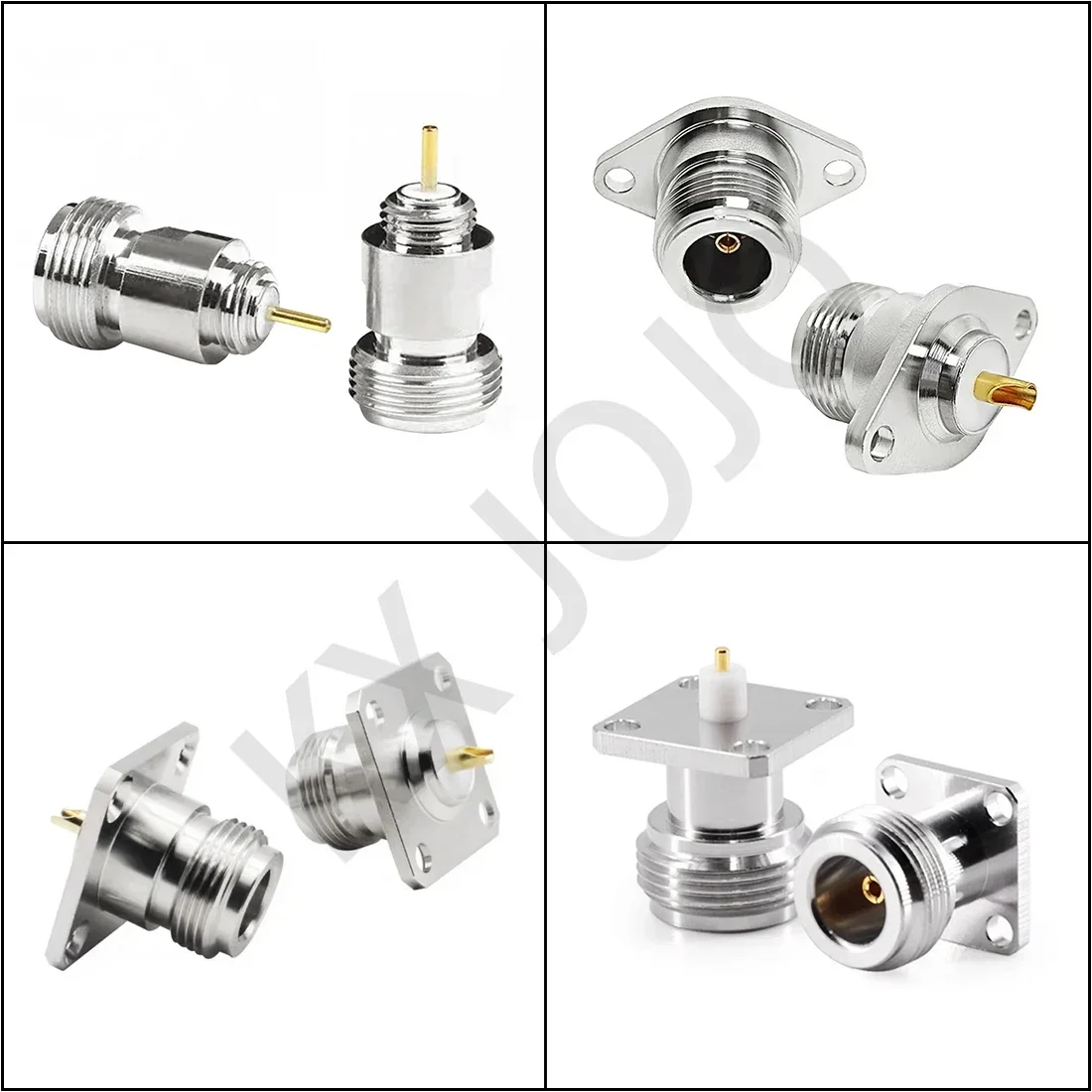 

N Type Connector Female Jack Copper RF Coaxial Connector with Flange RF Coaxial Connector Tool Accessory