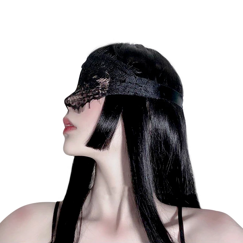 Bandeaux pour les yeux en dentelle sexy pour femmes, masque pour les yeux, patch découpé noir, bandeaux creux, vêtements de cosplay de jeu pour femmes, style décliné également