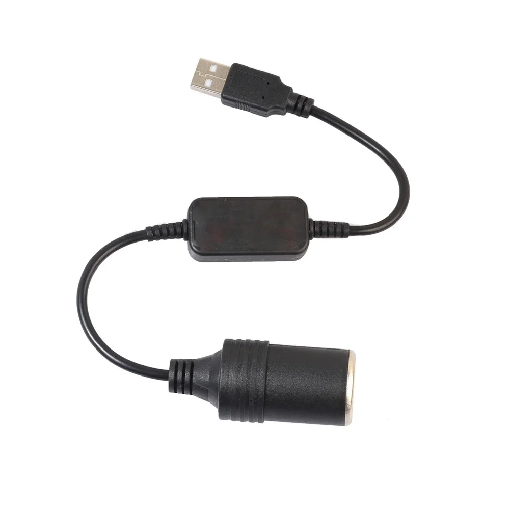 5V USB A Male to 12V Female Car Socket Adapter Cable Made with PVC Shell and Copper Wire Conductor for Stability