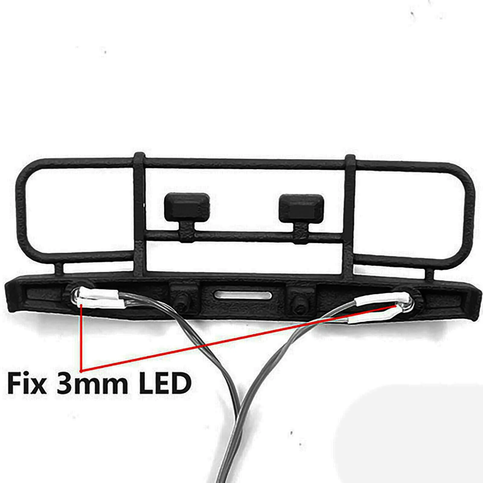 New Protective Front Bumper with Spotlight Accessories for AXIAL SCX-24 For Chevrolet C10 RC Car parts