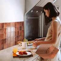 10/20 Pcs Kitchen Backsplash Tile Peel and Stick - Adhesive Peel and Stick Tile Backsplash for Kitchen, Bathroom, Wall Tile 5