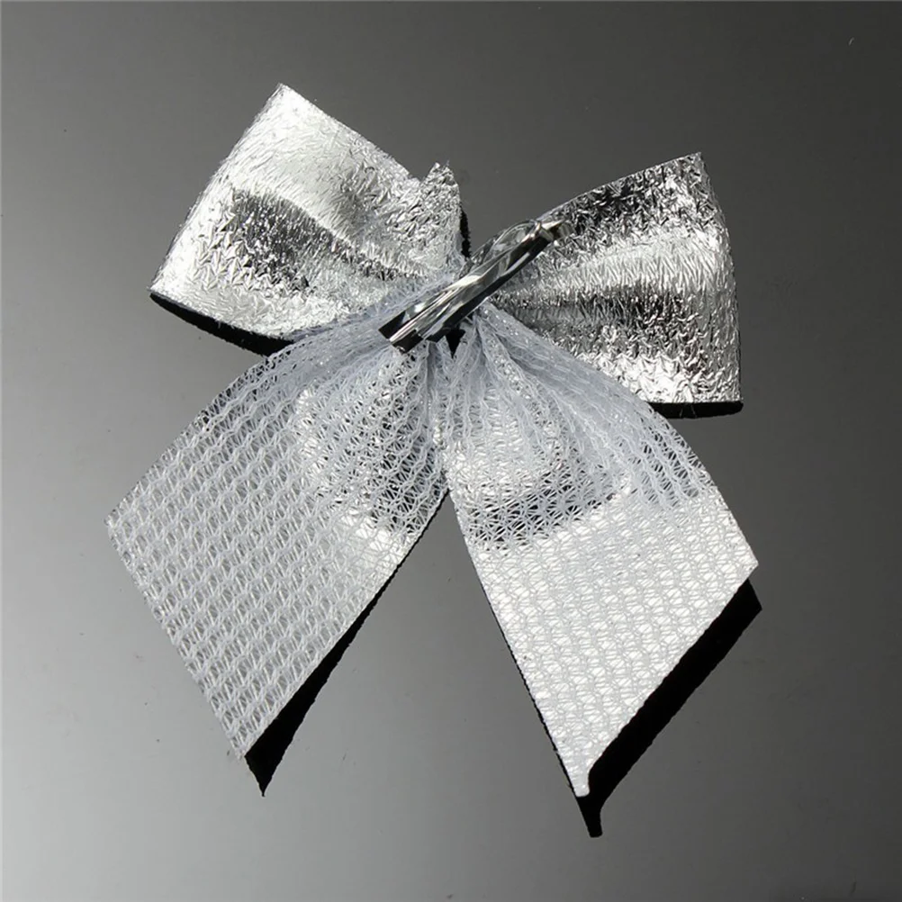 

24Pcs 55Cm Shiny Christmas Bowknots Ribbon for Tree Festival Decoration DIY Wedding Craft Scrapbooking Party Home Decor Bow