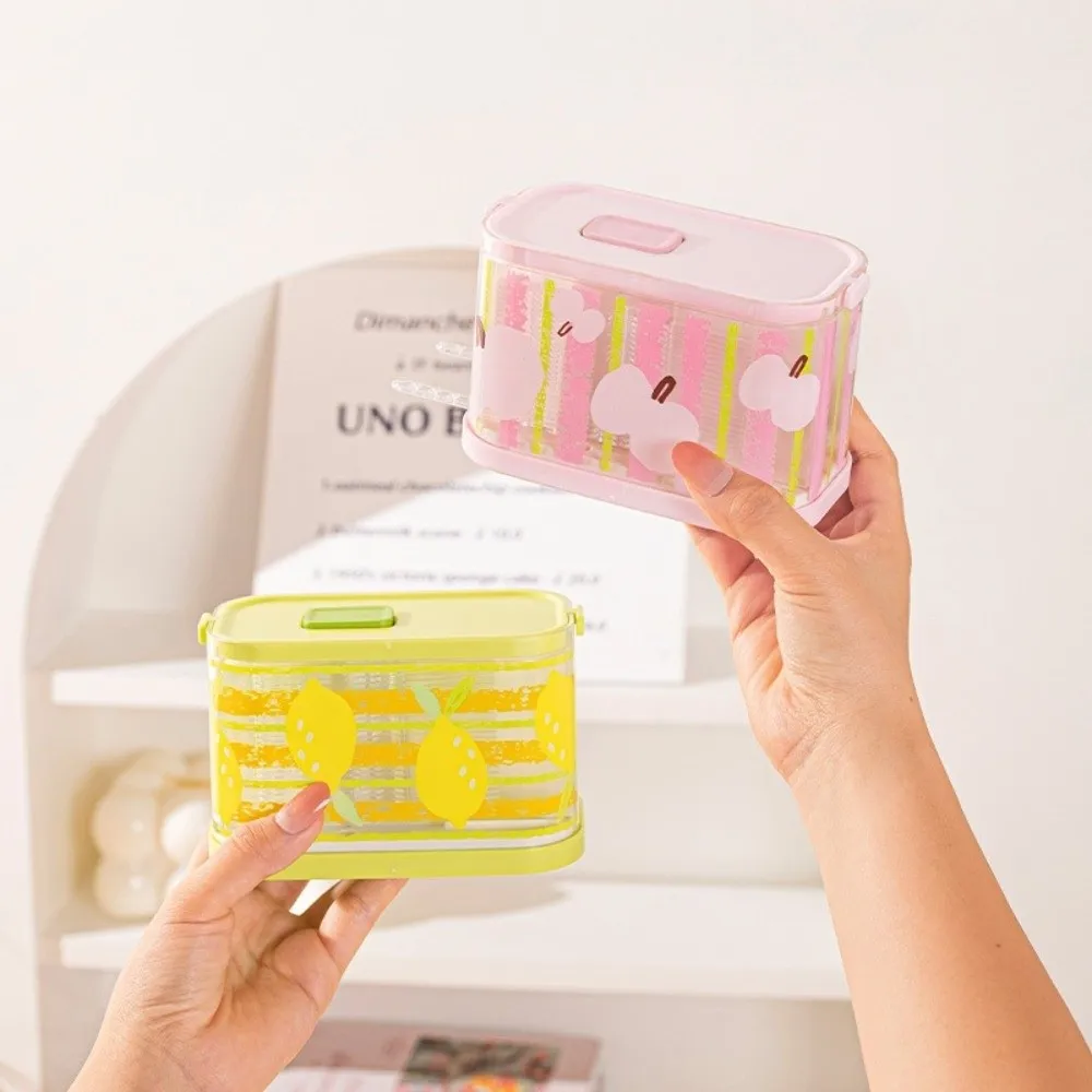 

Portable Disposable Fruit Fork Storage Box Transparent Press Design Small Fork Storage Box Reusable Fork Organizer