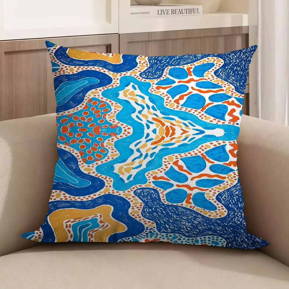 

Vibrant Stream 45*45cm Cushion Cover Pillow Cover Decor Pillowcase Home Pillowcase For Couch Pillow