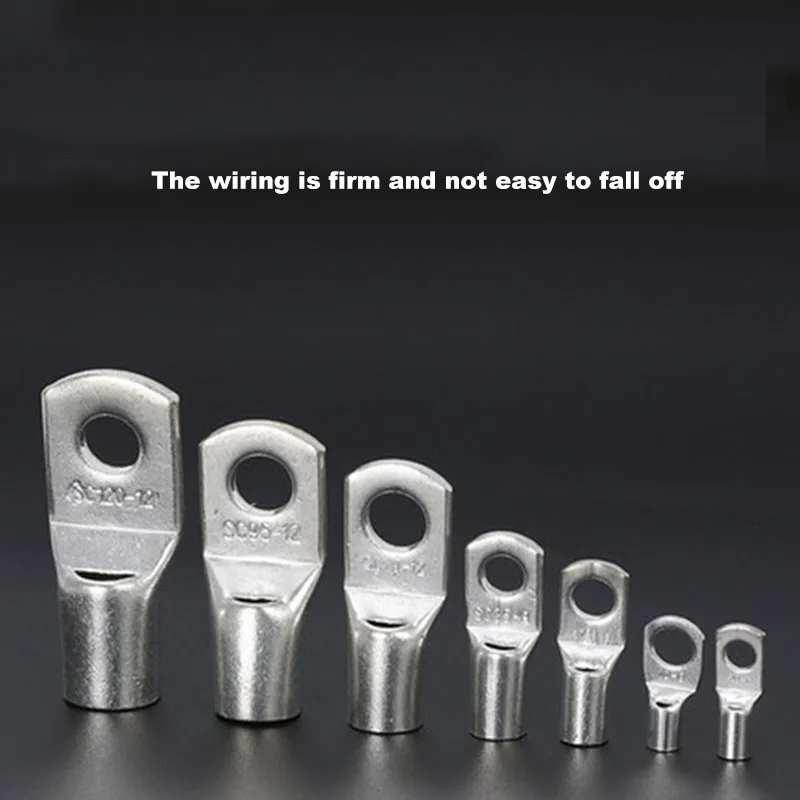 50/30Pcs Kupfer Nase SC10/16/25 Zinn Überzogen Battery Terminals Kabel Lug Loch ID 5/6/8/10/12mm Draht Stecker – Detail 4