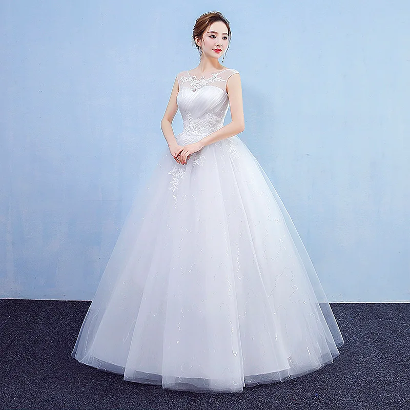 Customized Wedding Dress Plus Size Wedding Dresses Ball Gowns Lace Up Embroidery Dresses