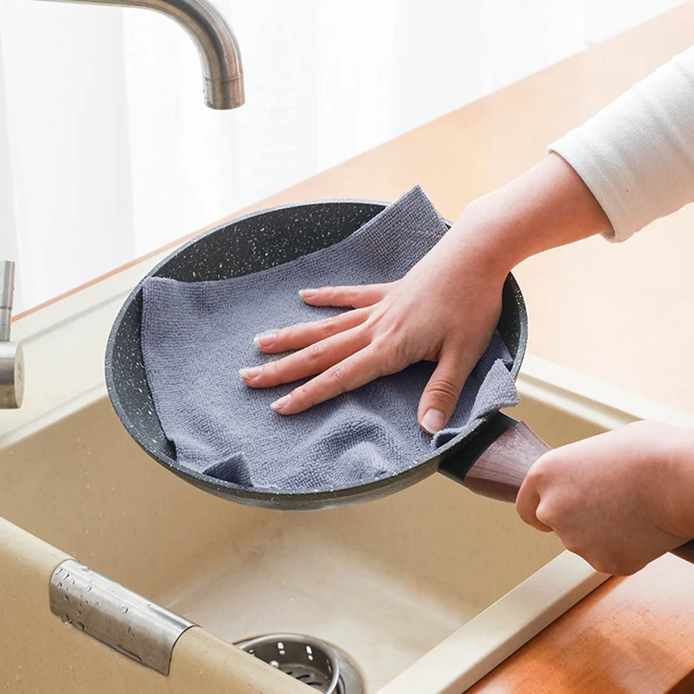 Reusable Cleaning Wipe Household Kitchen Cloth Microfiber Towel Rolls Dish Rags Wash Paper Towel Replacement 1 Roll of 20 Sheets