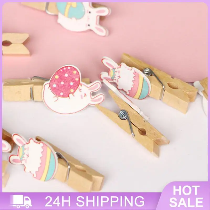 แน่นกระต่ายตกแต่งแขวนผู้ถือรูปถ่ายอีสเตอร์สิ่งแวดล้อมสีภาพคลิปตกแต่งบ้านการออกแบบช่องเสียบการ์ด