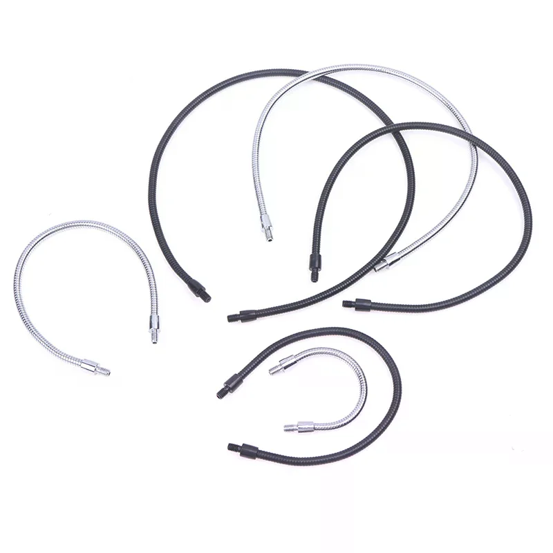 LED M4 Black Silver Microphone Positioning Hose Two External Teeth M4 Flexible Snake Tube