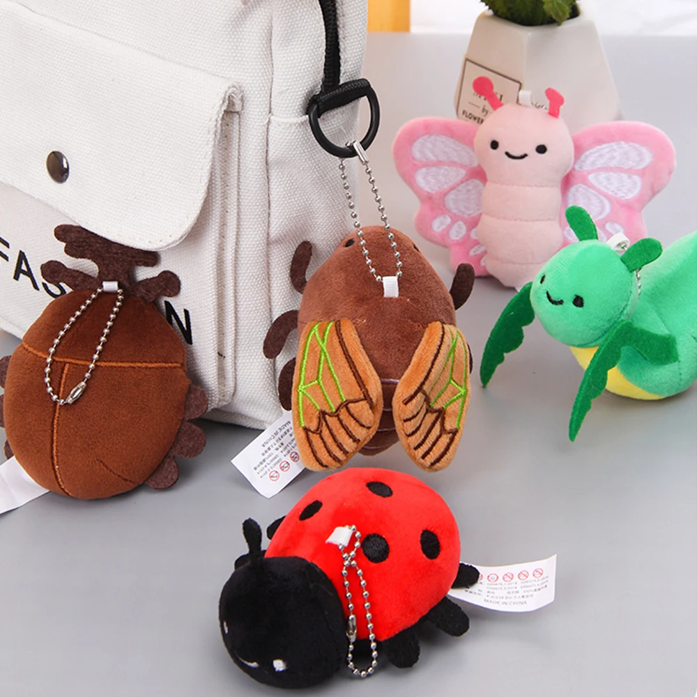 Doll Insect Series Plush Toys Praying Mantis Bee Key Chain Backpack Pendant Doll